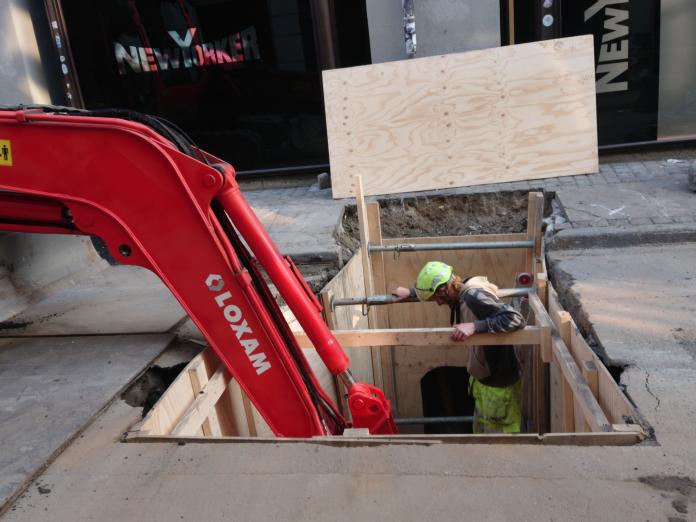 Lille udgravningsgrøft i Kattesundet