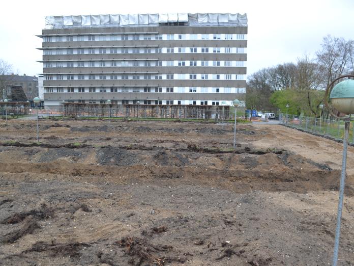 Oversigt over udgravning ved Universitetsparken