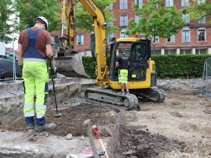 Udgravning ved Frederiksberg Rådhus
