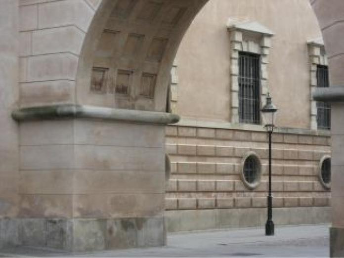 Udsnit af byretten i København, tegnet af arkitekten C. F. Hansen