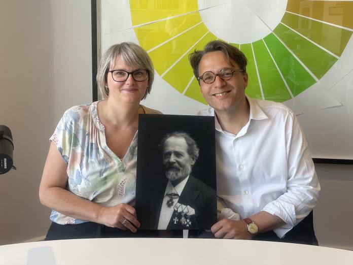 Gæst Jannie Rosenberg Bendsen og vært Marius Hansteen