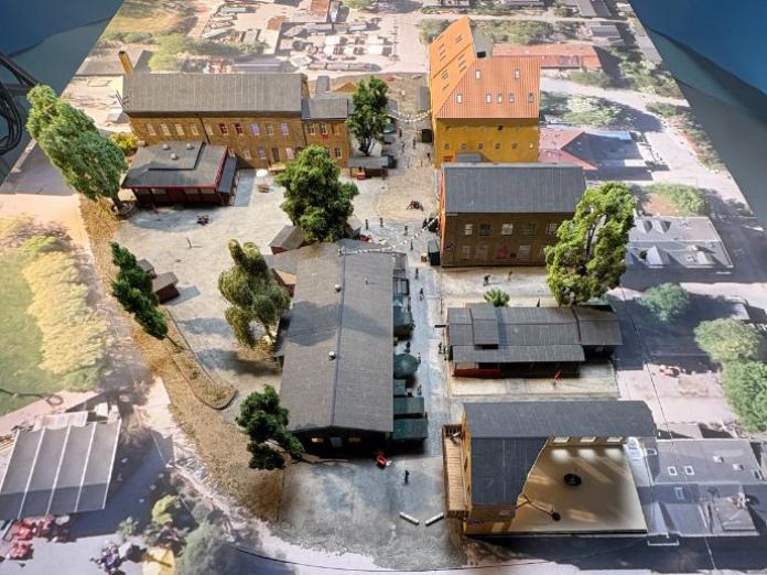 Miniature-3D-model af Pusher Street på Christiania