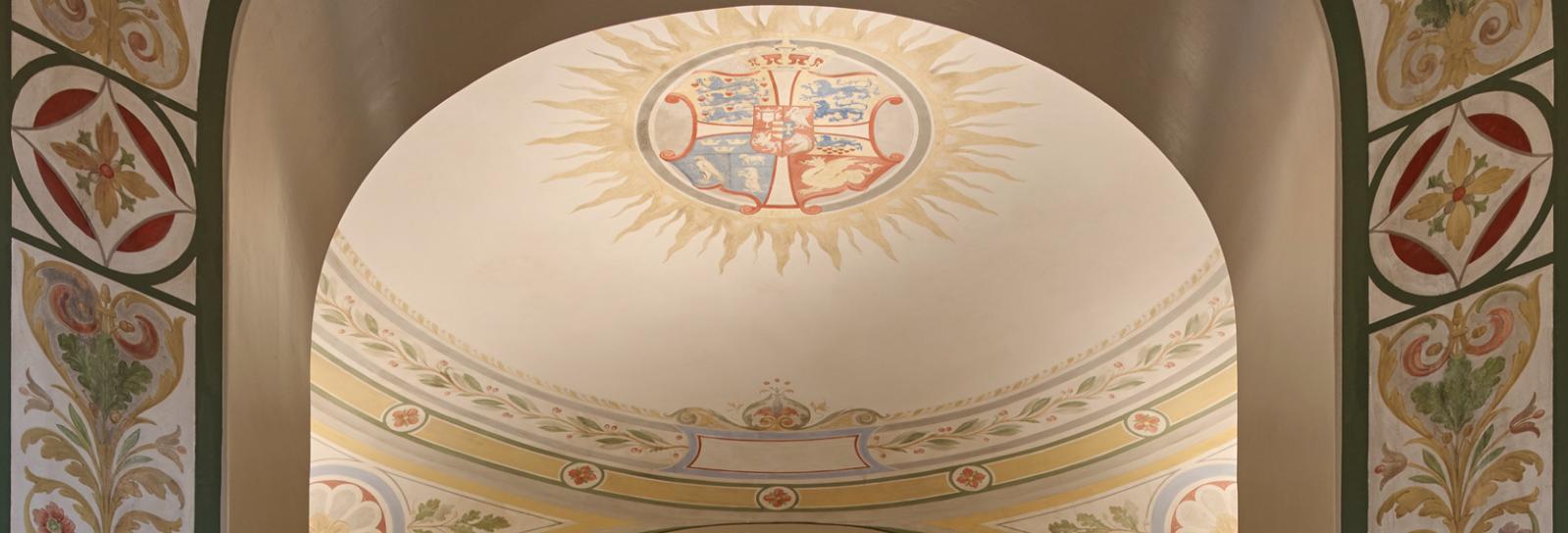 Detalje af loftet i forhallen på Københavns Museum