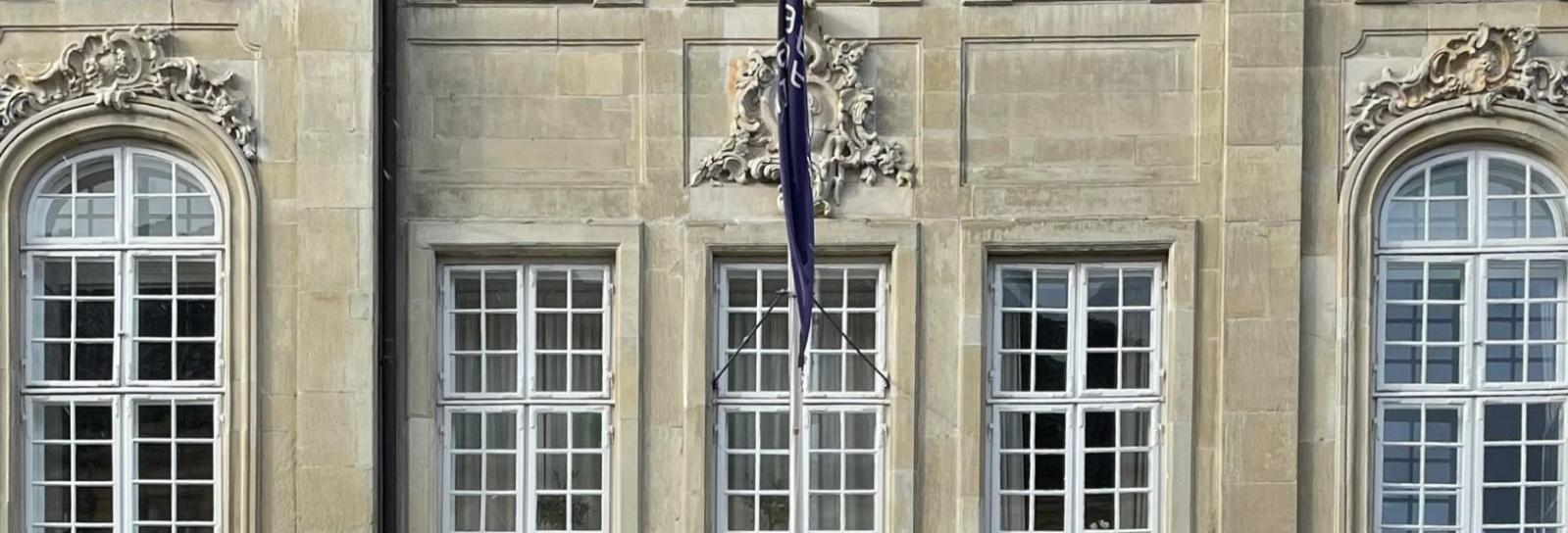 Udsnit af facade, Amaliegade 17, tegnet af Nikolai Eigtved