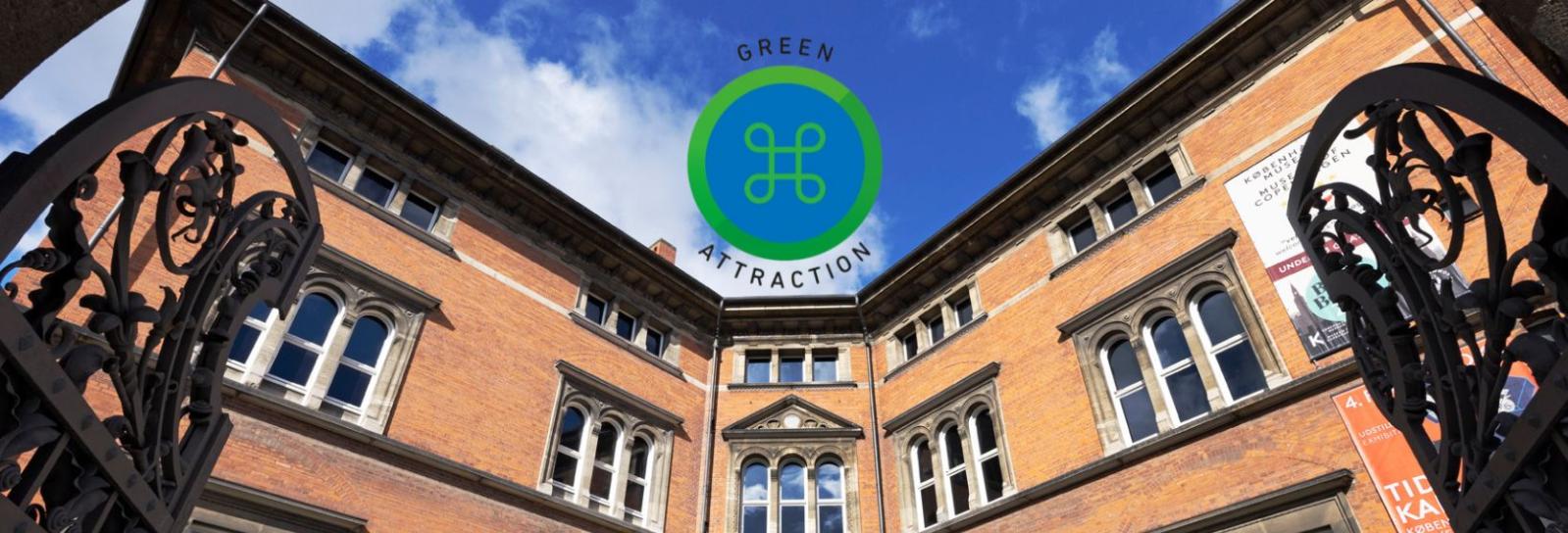 Københavns Museums bygning og Green Attraction-logoet